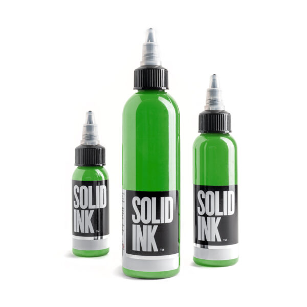 tinta tatuagem americana importada solid ink verde neon